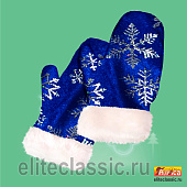 Варежки "Дед Мороз" велюр