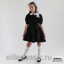 Школьные Платье "Фонарик" (короткий рукав, с воротником) от швейной фабрики Элит Классик