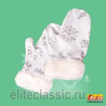 Варежки "Снегурочка" велюр