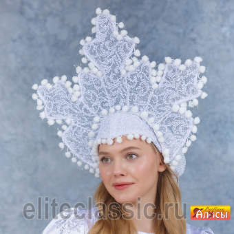 Кокошник снежинка с балаболками